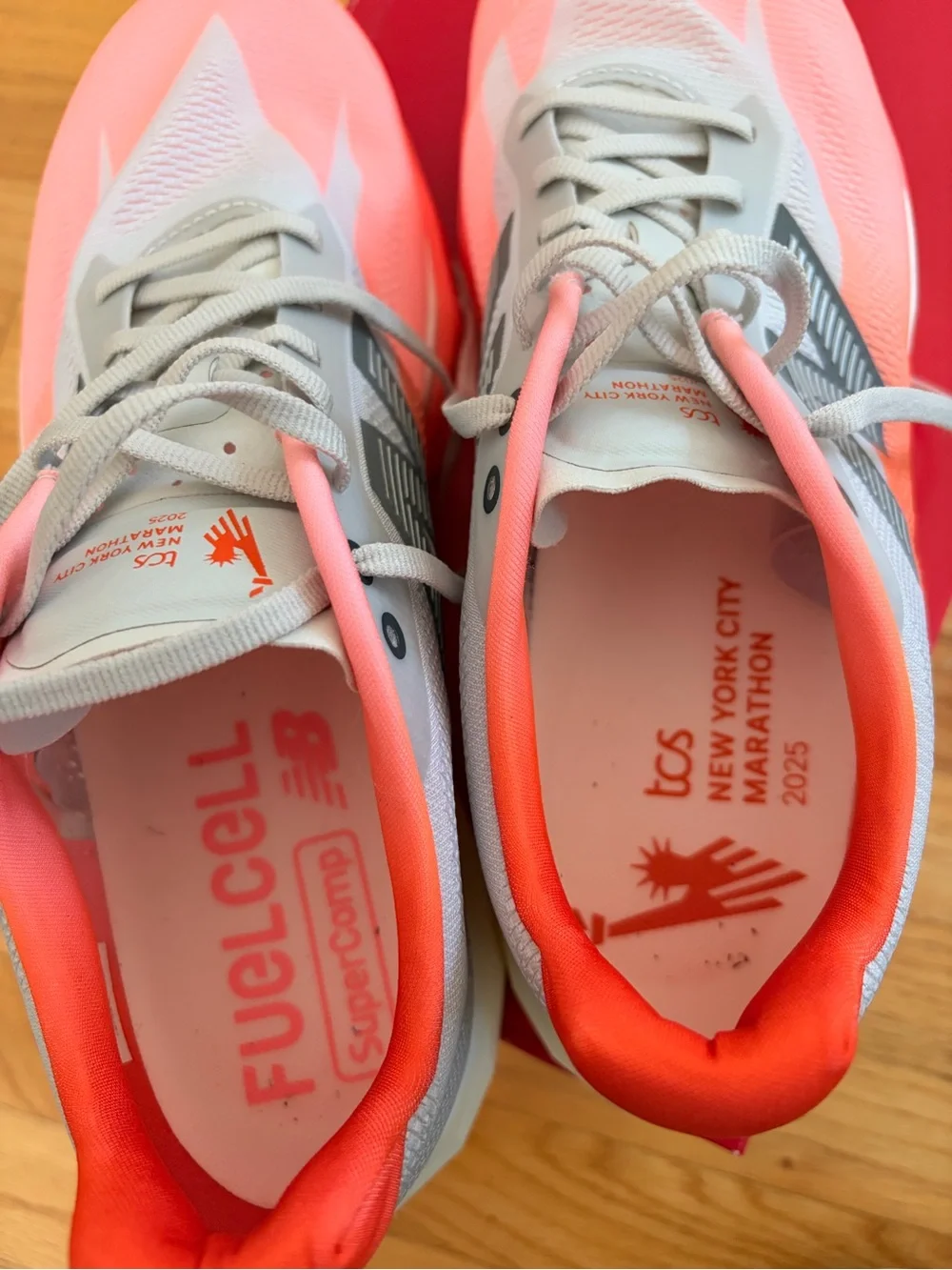TC Women's Coral and Gray Athletic Running Shoes